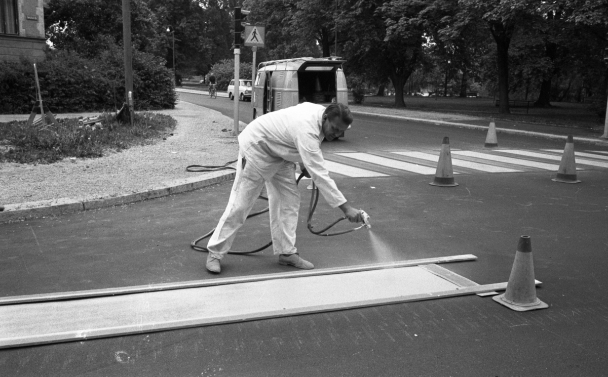 Örebro Kuriren, Örebro renlig 16 juni 1965 Målning av övergångsställe