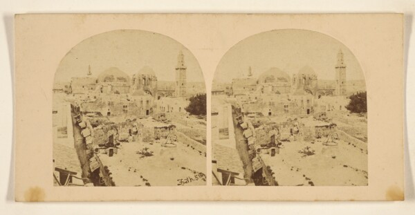 Francis Frith, Street in Jerusalem, with Church of the Holy Sepulchre.