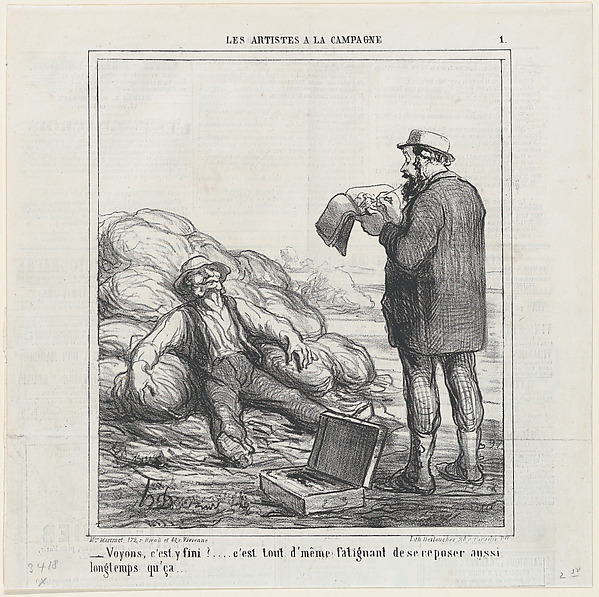 Honoré Daumier, Well, are you finally finished?... after all, it's tiring to relax for such a long time, from "The countryside artists"