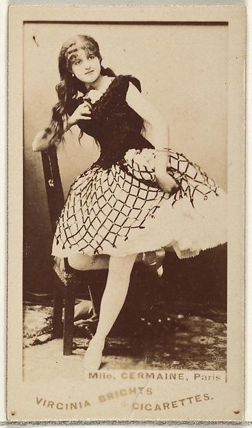 Allen & Ginter, Mlle. Germaine, Paris, from the Actors and Actresses series (N45, Type 1) for Virginia Brights Cigarettes