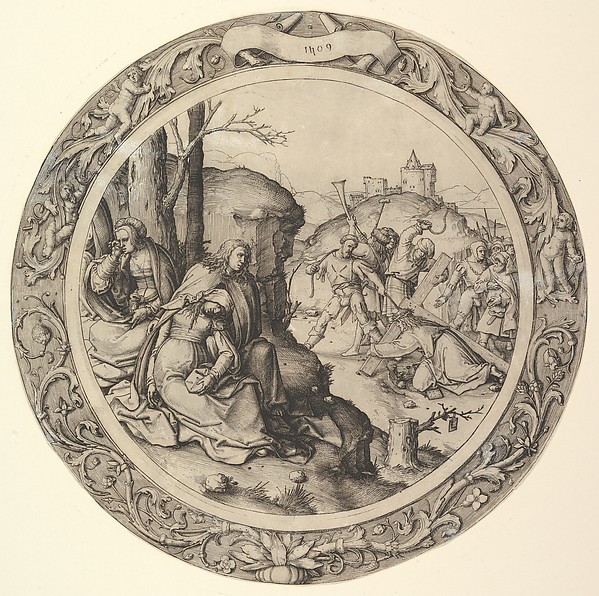 Lucas van Leyden, Christ Carrying the Cross, from the Circular Passion