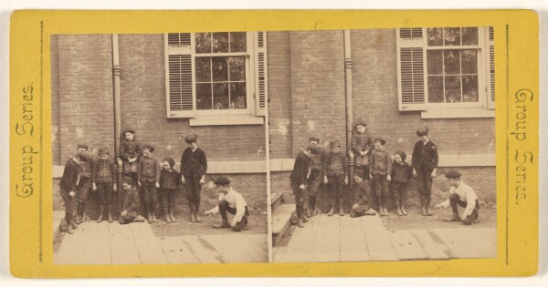 Unknown, [Group of children playing marbles]