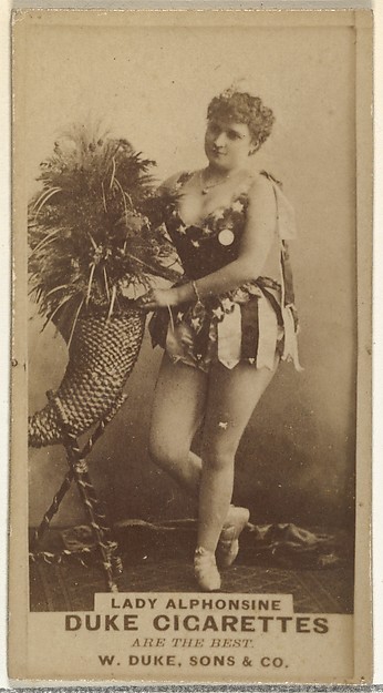 W. Duke, Sons & Co., Lady Alphonsine, from the Actors and Actresses series (N145-7) issued by Duke Sons & Co. to promote Duke Cigarettes