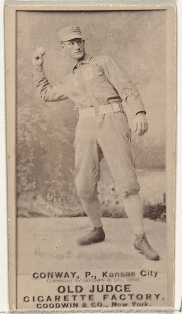 Goodwin & Company, James P. "Jim" Conway, Pitcher, Kansas City Cowboys, from the Old Judge series (N172) for Old Judge Cigarettes