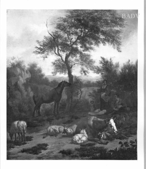 Adriaen van de Velde, cattle, horse + sheperds