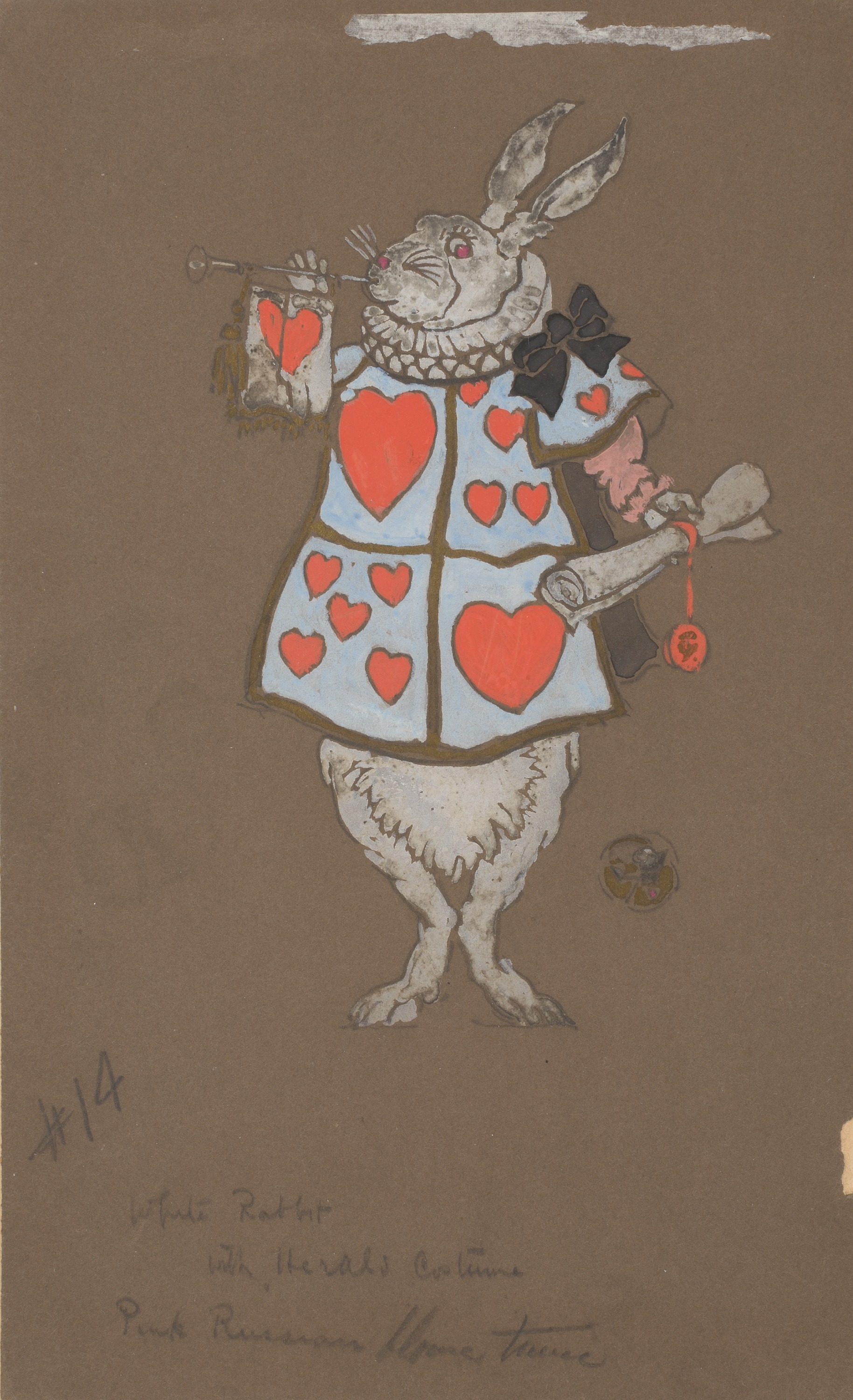 William Penhallow Henderson, White Rabbit with Herald's Costume (costume design)