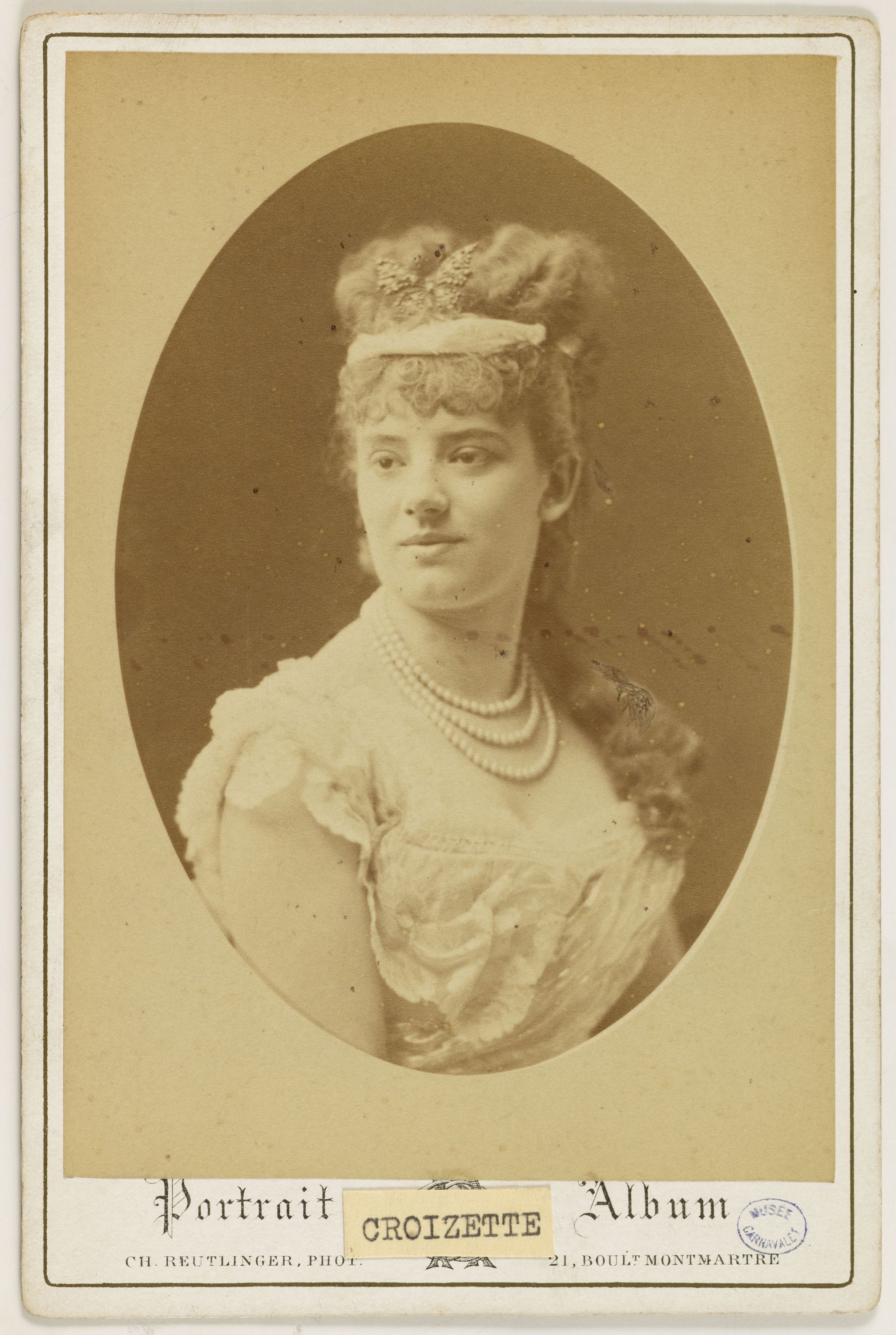 Charles Reutlinger, Portrait de Croizette (Sophie, Alexandrine, Croizette dite), (1847-19?), actrice
