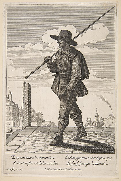 Abraham Bosse, The Chimney Sweep, plate 6 from "Cries of Paris" (Les Cris de Paris)