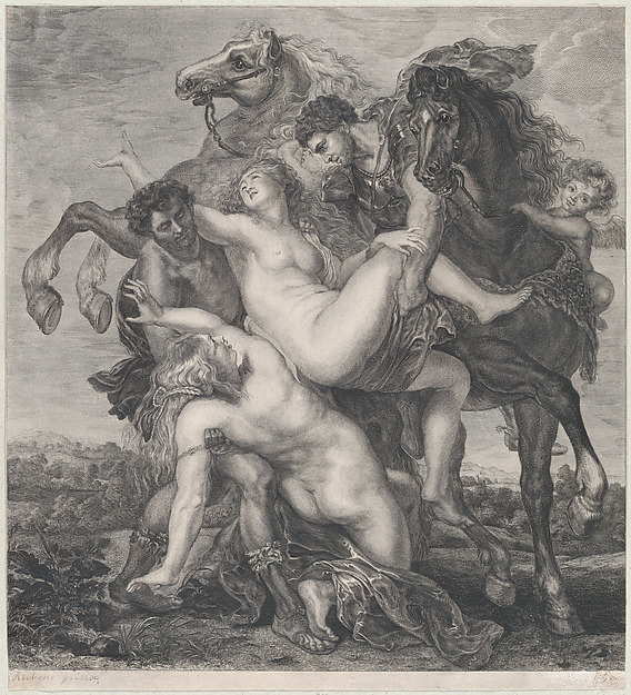 Anonymous, Phoebe and Hilaeria, the daughters of Leucippus, being abducted by Castor and Pollux