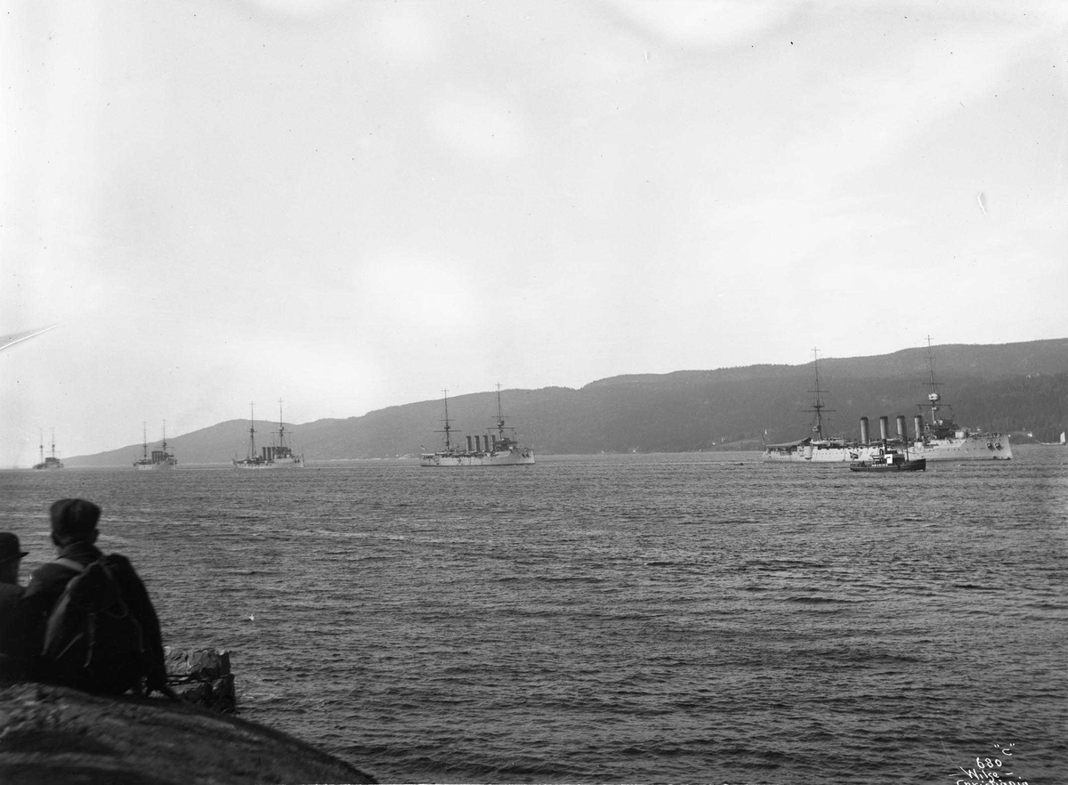 Anders Beer Wilse, Engelske eskadrens innseiling i Oslofjorden.