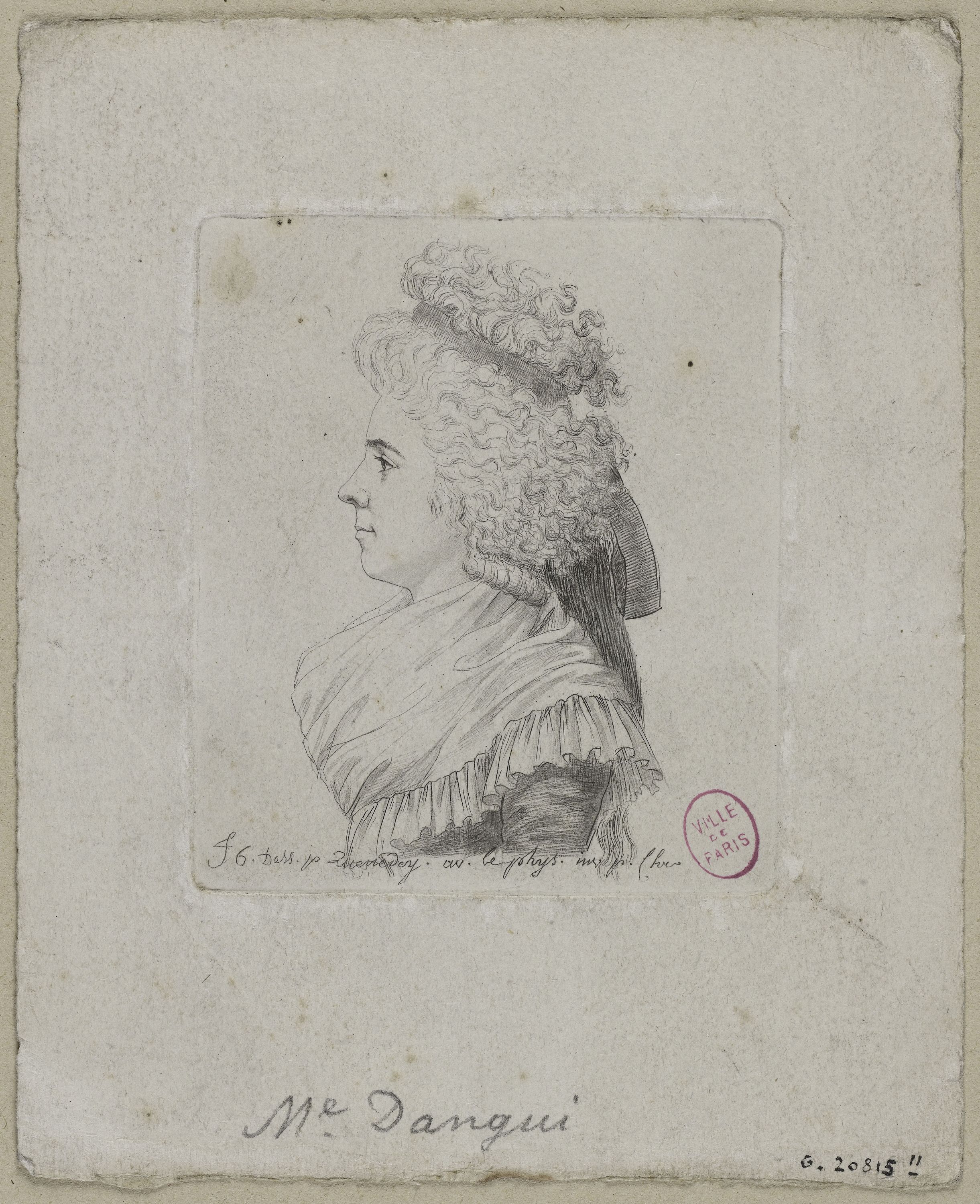 Edmé Quenedey, Portrait de Madame d'Angui