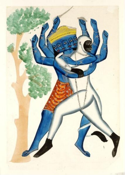 Unknown, Hanuman and Ravana