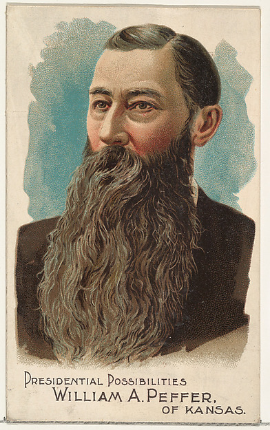 W. Duke, Sons & Co., William A. Peffer of Kansas, from the Presidential Possibilities series (N124) issued by Duke Sons & Co. to promote Honest Long Cut Tobacco