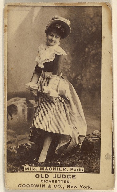 Goodwin & Company, Mlle. Magnier, Paris, from the Actors and Actresses series (N171) for Old Judge Cigarettes