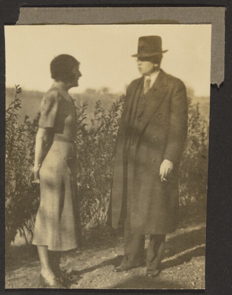 Louis Fleckenstein, [Man and Woman at Hedge]