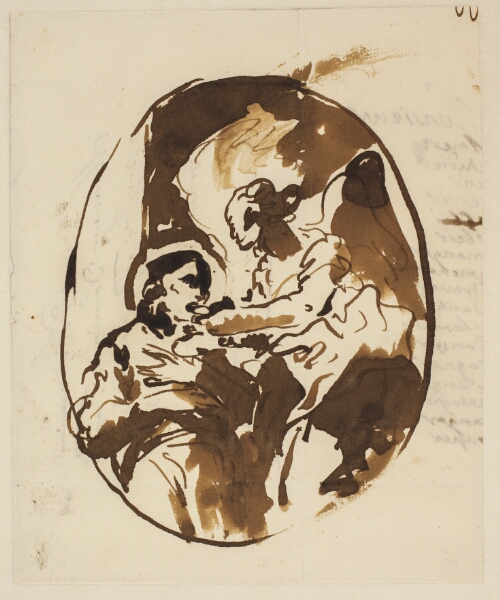 Giovanni Domenico Tiepolo, En helgen modtager nadveren