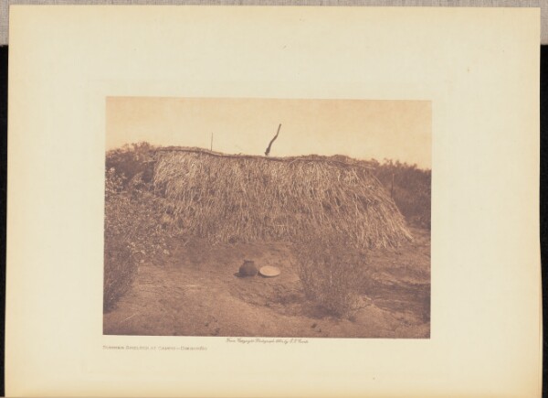 Edward S. Curtis, Summer Shelter at Campo - Diegueño