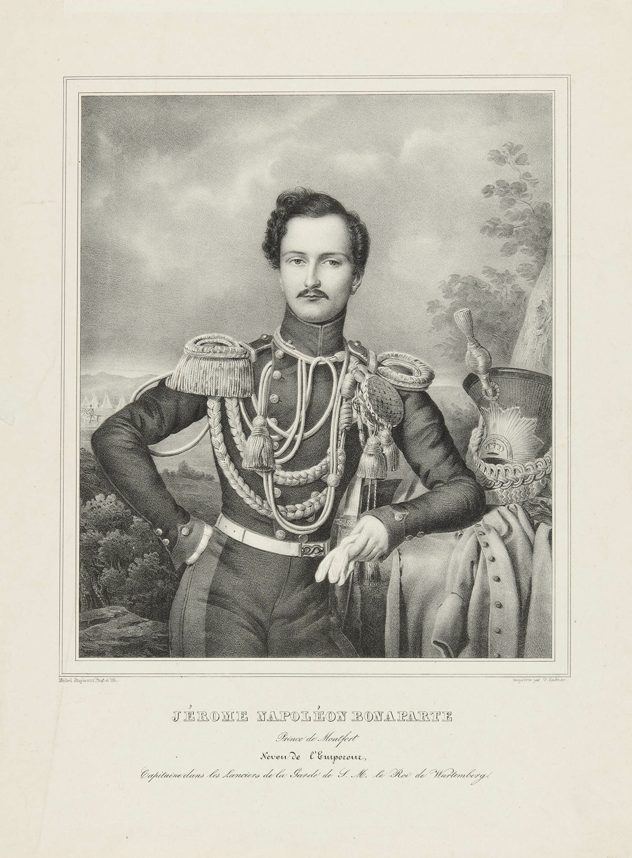 Gottfried Küstner, Bildnis Prinz Jérôme Napléon Charles Bonaparte von Montfort