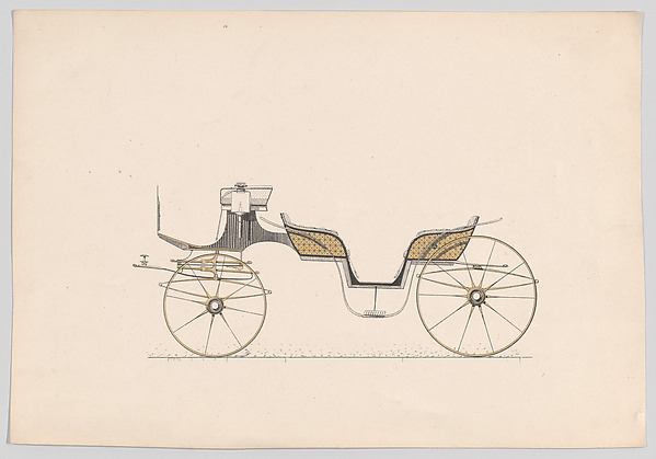 Anonymous, French, 19th century, Design for Vis-a-Vis Carriage