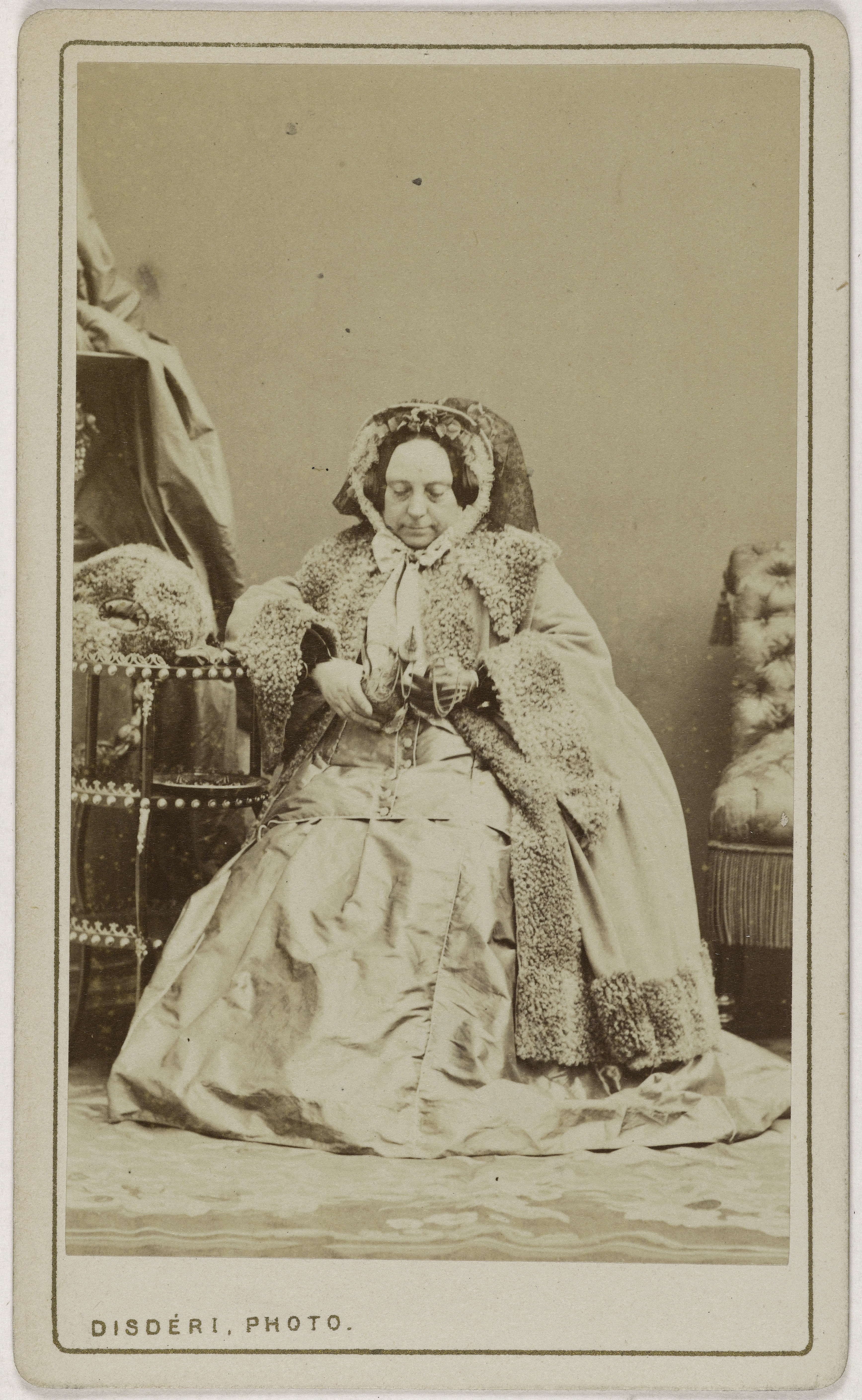 Disderi & Cie, Portrait de la Comtesse Dash (Anne-Gabrielle de Cisternes de Courtiras, vicomtesse de Poilloüe de Saint-Mars, dite), (1804-1872), (romancière)
