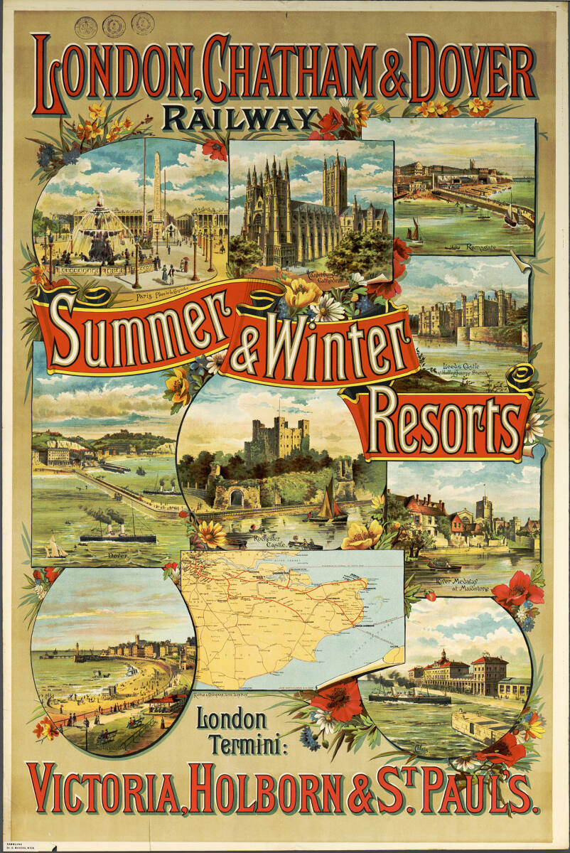 Anonym, LONDON, CHATHAM & DOVER RAILWAY; Summer & Winter Resorts