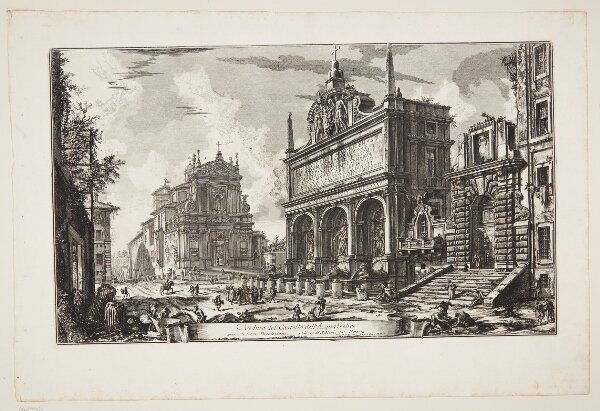 Giovanni Battista Piranesi, Bygningen over fontænen Acqua Felice, nær Diocletian's termer og ved siden af kirken Santa Maria della Vittoria