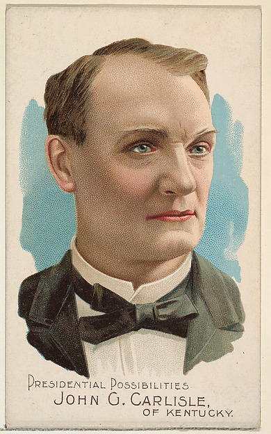 W. Duke, Sons & Co., John G. Carlisle of Kentucky, from the Presidential Possibilities series (N124) issued by Duke Sons & Co. to promote Honest Long Cut Tobacco