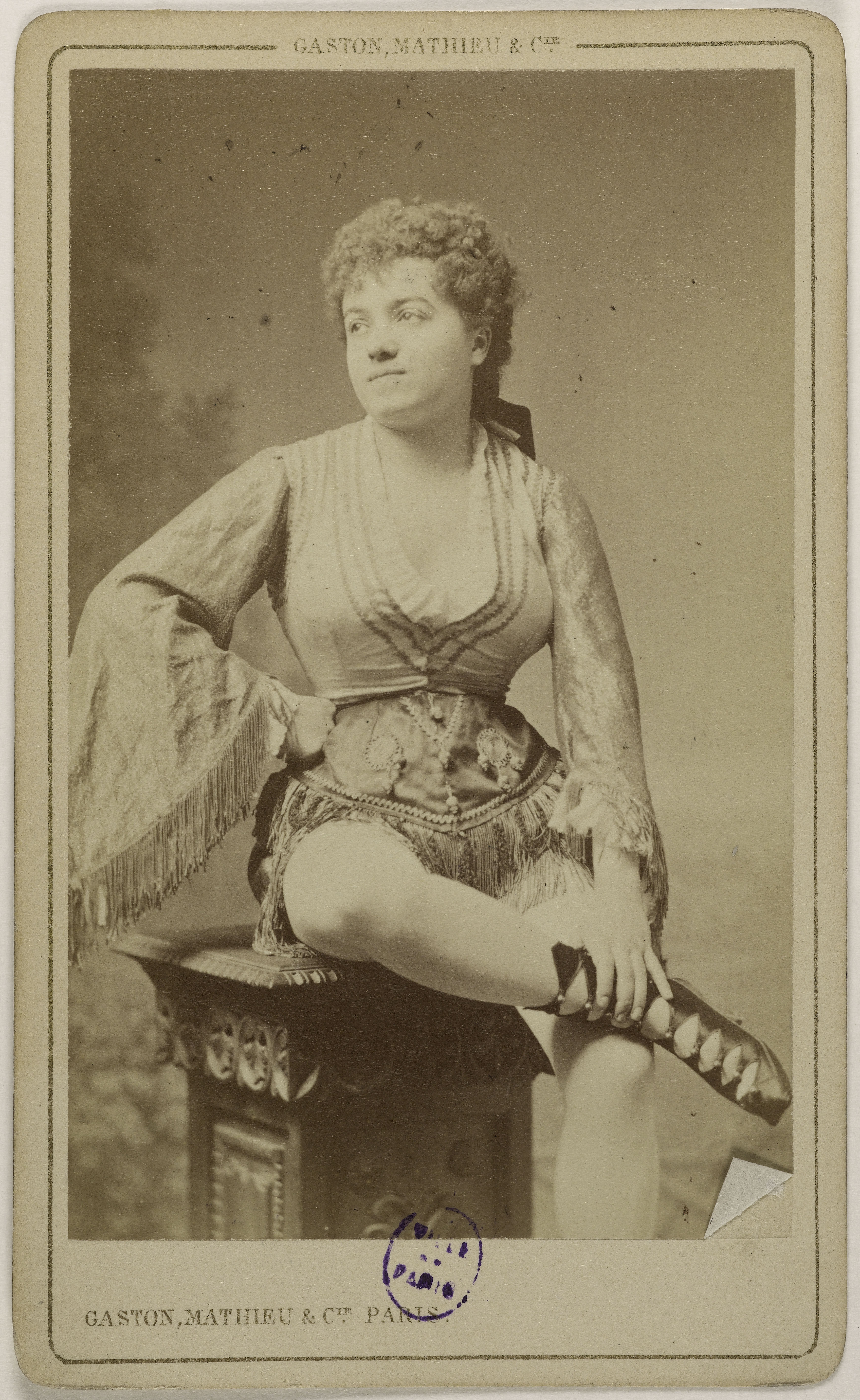 Mathieu & Cie Gaston, Portrait de Berthal ou Bertall, Louise, (actrice)