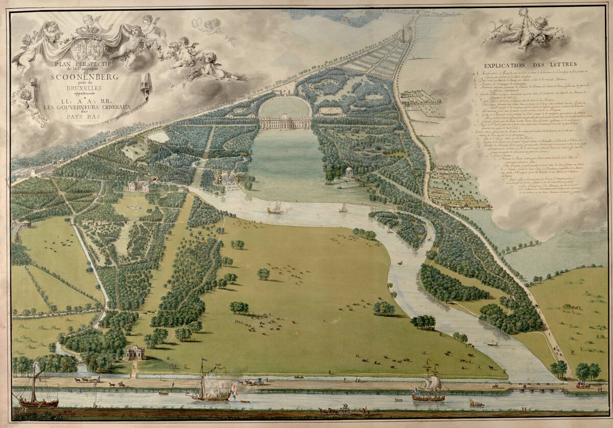 FrançoisLefèbvre, Perspektivplan von Schoonenberg/Laeken, 1788 (Kopie nach Inv. 17.401)