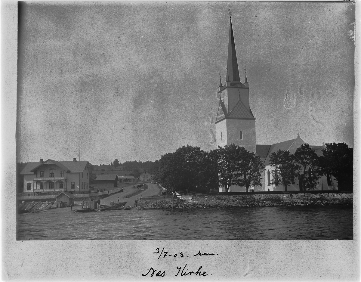 Johan Albert Steen, Tingnes kommunelokale, Nes brygge med folk og gods. Nes kirke, Hedmark.