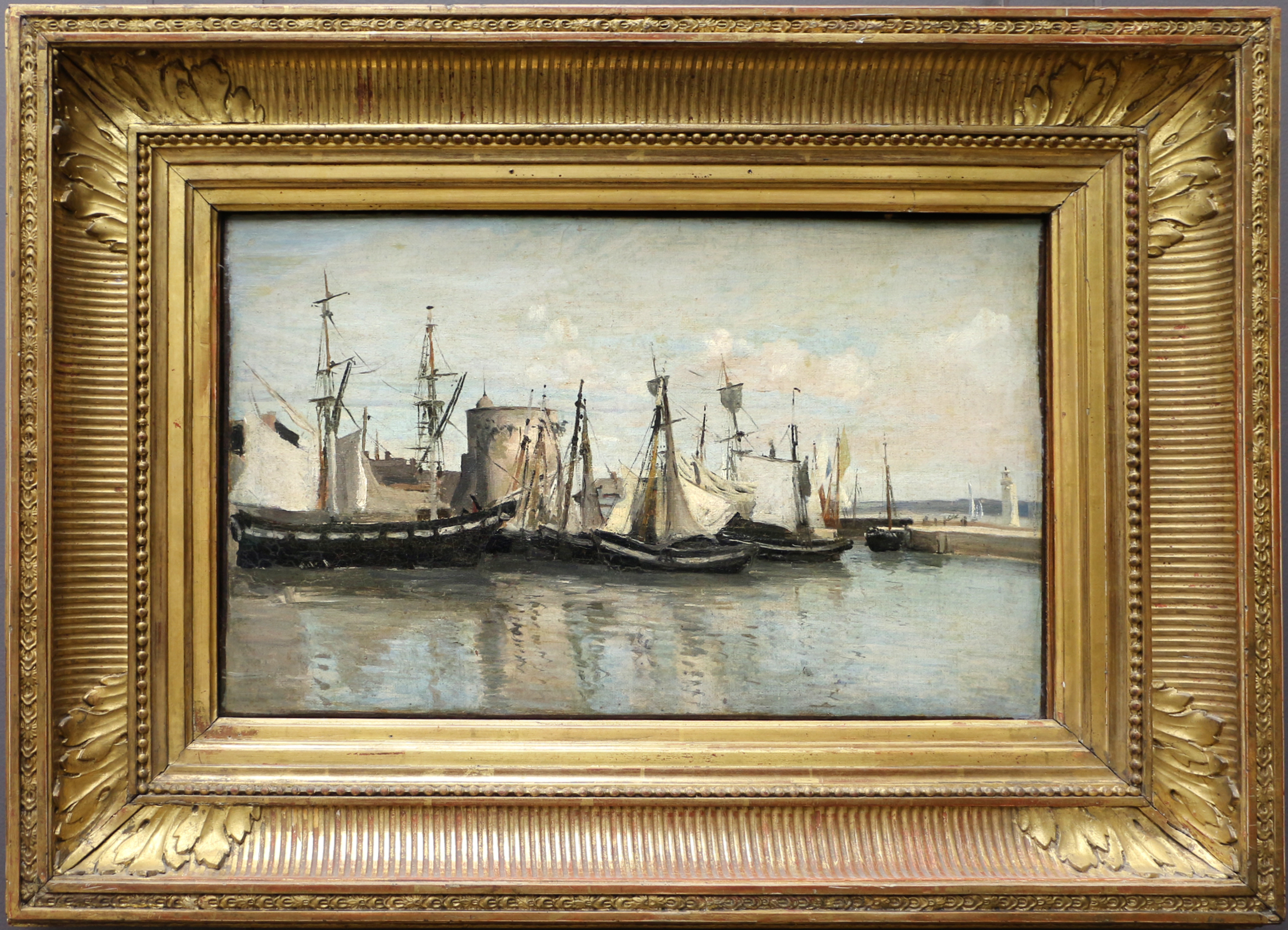 Jean-Baptiste Camille Corot, La Rochelle. Entrée du port d'échouage.