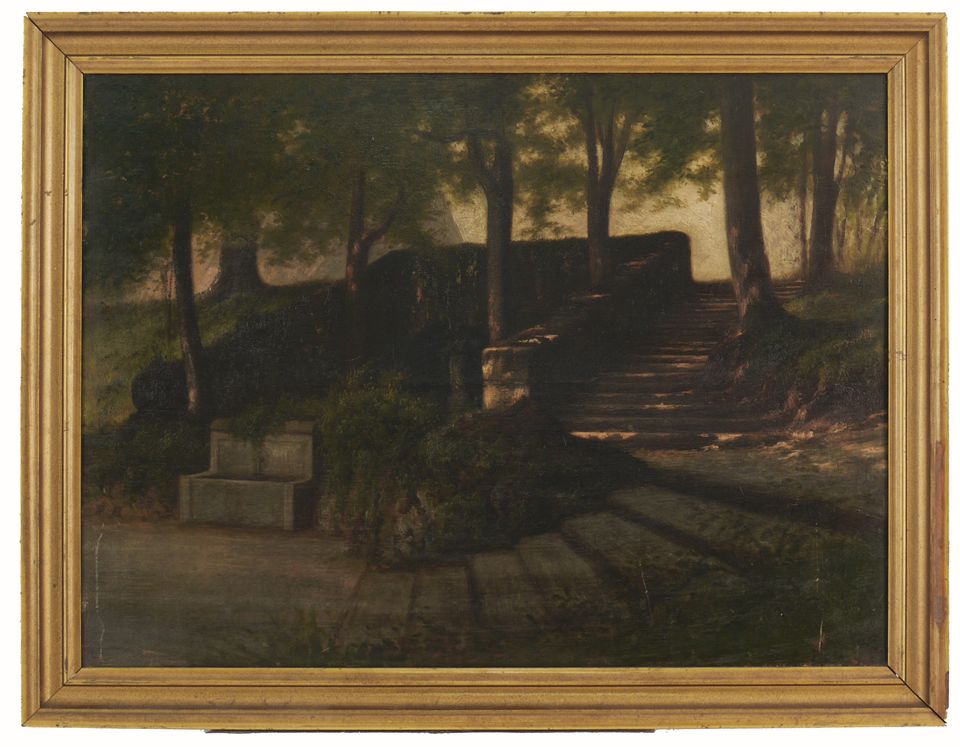 Cäsar Willich, Parklandschaft mit Brunnen