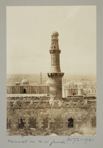 K.A.C. Creswell, Minaret of the mosque of Mamluk Sultan al-Nasir Muhammad at the Citadel, Cairo