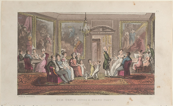 Thomas Rowlandson, Quae Genus Gives a Grand Party