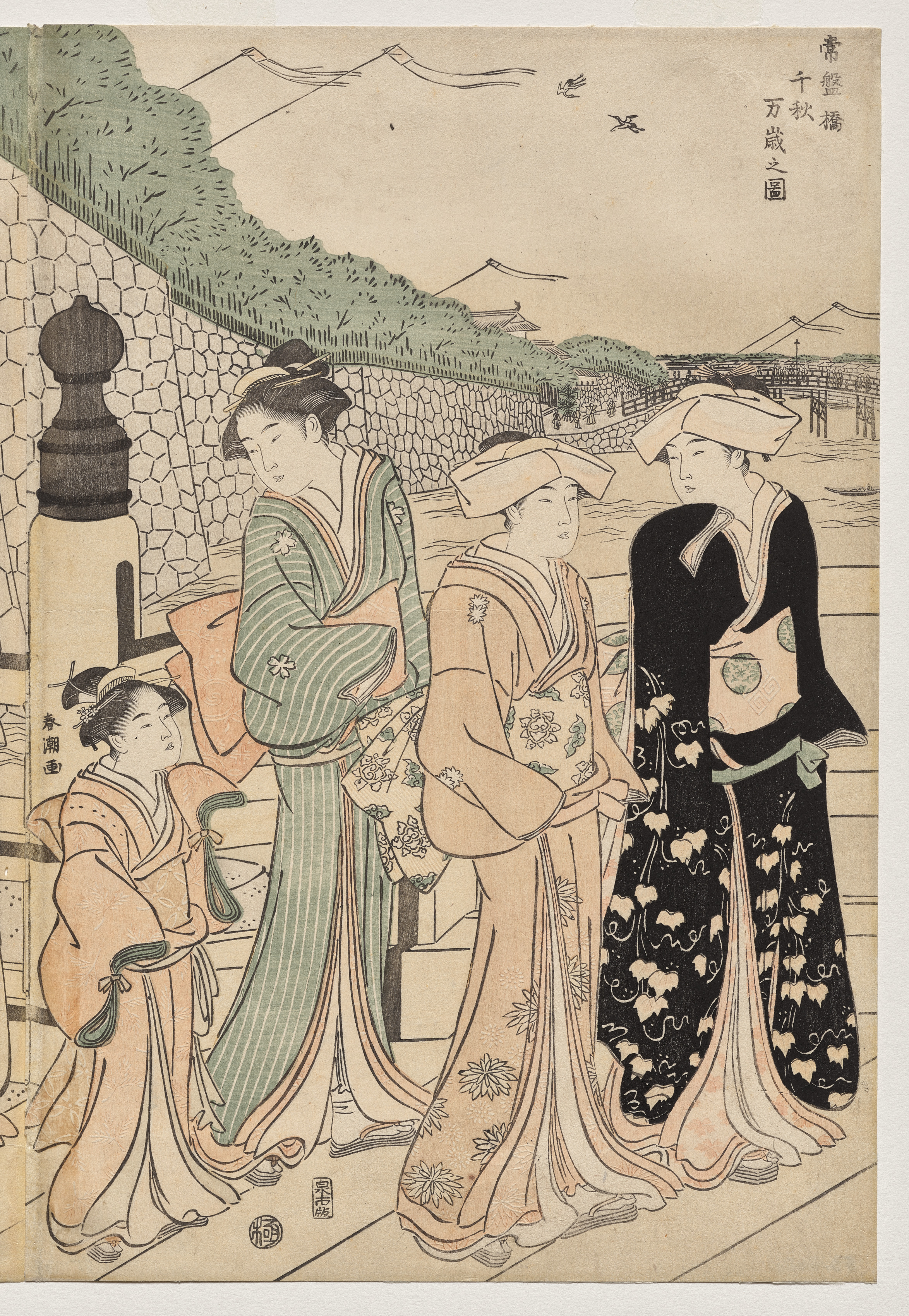 Katsukawa Shunchō, A Thousand Autumns, Ten Thousand Years on Tokiwa Bridge