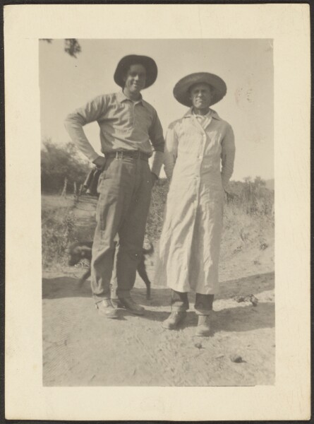 Louis Fleckenstein, [Two Men with Dog]
