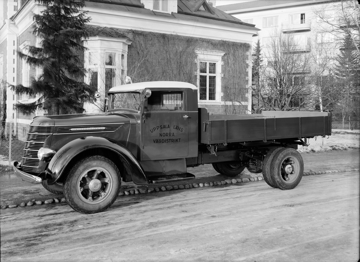 Paul Sandberg, Lastbil tillhörande Uppsala läns norra vägdistrikt, Uppsala januari 1938