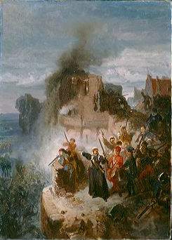 Charles Rochussen, Kenau defending Haarlem from the Spanish invaders in 1573 (300 years later in 1853)