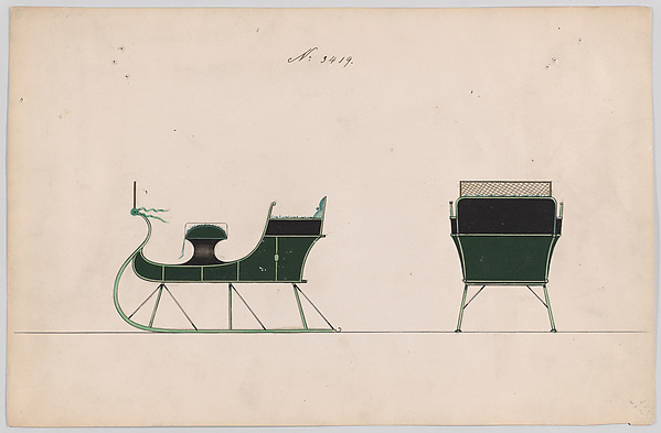 Brewster & Co., Design for 4 Seat Sleigh, no. 3419