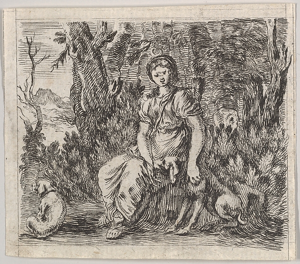 Stefano della Bella, Diana, from "Game of Mythology" (Jeu de la Mythologie)