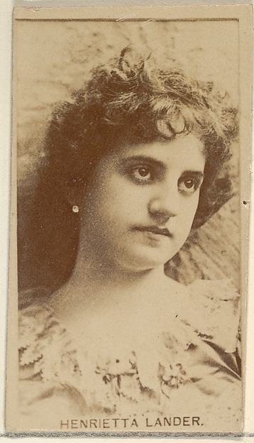 Allen & Ginter, Henrietta Lander, from the Actors and Actresses series (N45, Type 8) for Virginia Brights Cigarettes