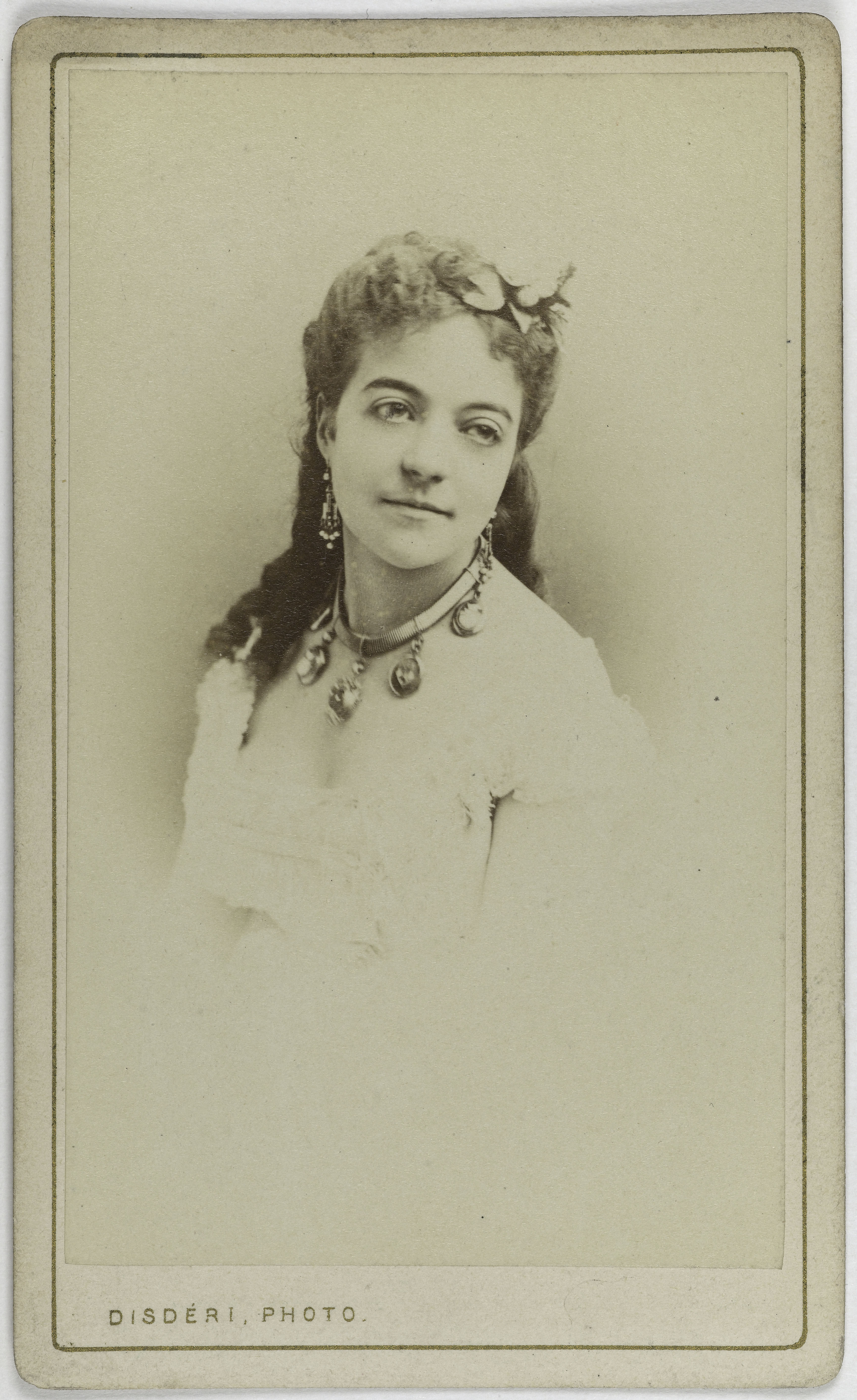 André-Adolphe-Eugène Disdéri, Portrait de Pellini Nina, (chanteuse lyrique)