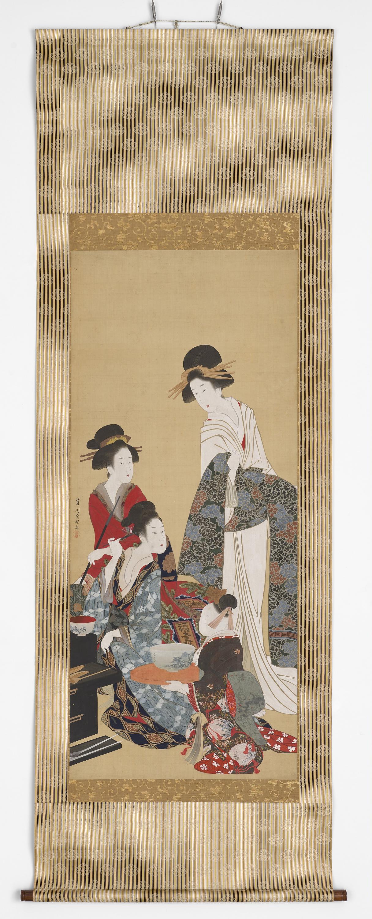 Hishikawa Sori, Courtesans Dressing and Making Up