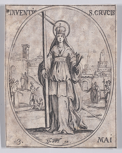 Jacques Callot, L'Invention de la Ste. Croix (The Invention of the True Cross), May 3rd, from "Les Images De Tous Les Saincts et Saintes de L'Année" (Images of All of the Saints and Religious Events of the Year)