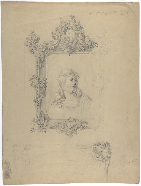 Anonymous, British, 19th century, Two Rococo Frames, with Christ as Man of Sorrows in Upper Design