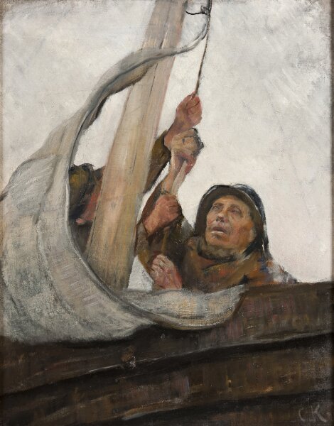 Christian Krohg, Seglet hissas