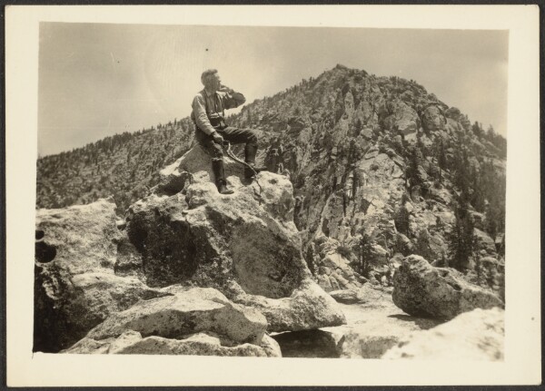 Louis Fleckenstein, [Man on Seated on Rocks]