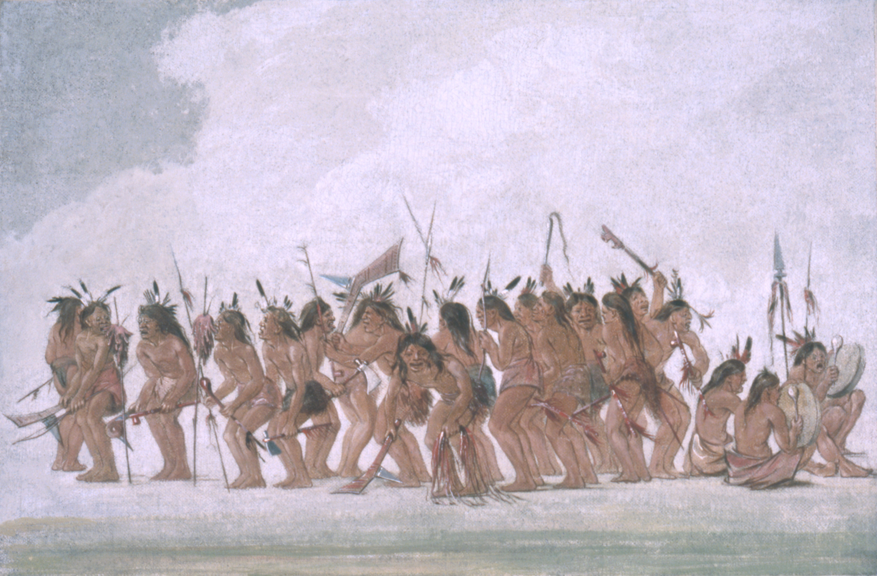 George Catlin, Dog Dance at Fort Snelling