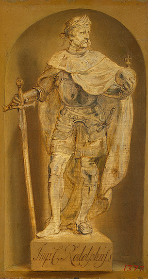 Peter Paul Rubens, Statue of Rudolf II in a niche