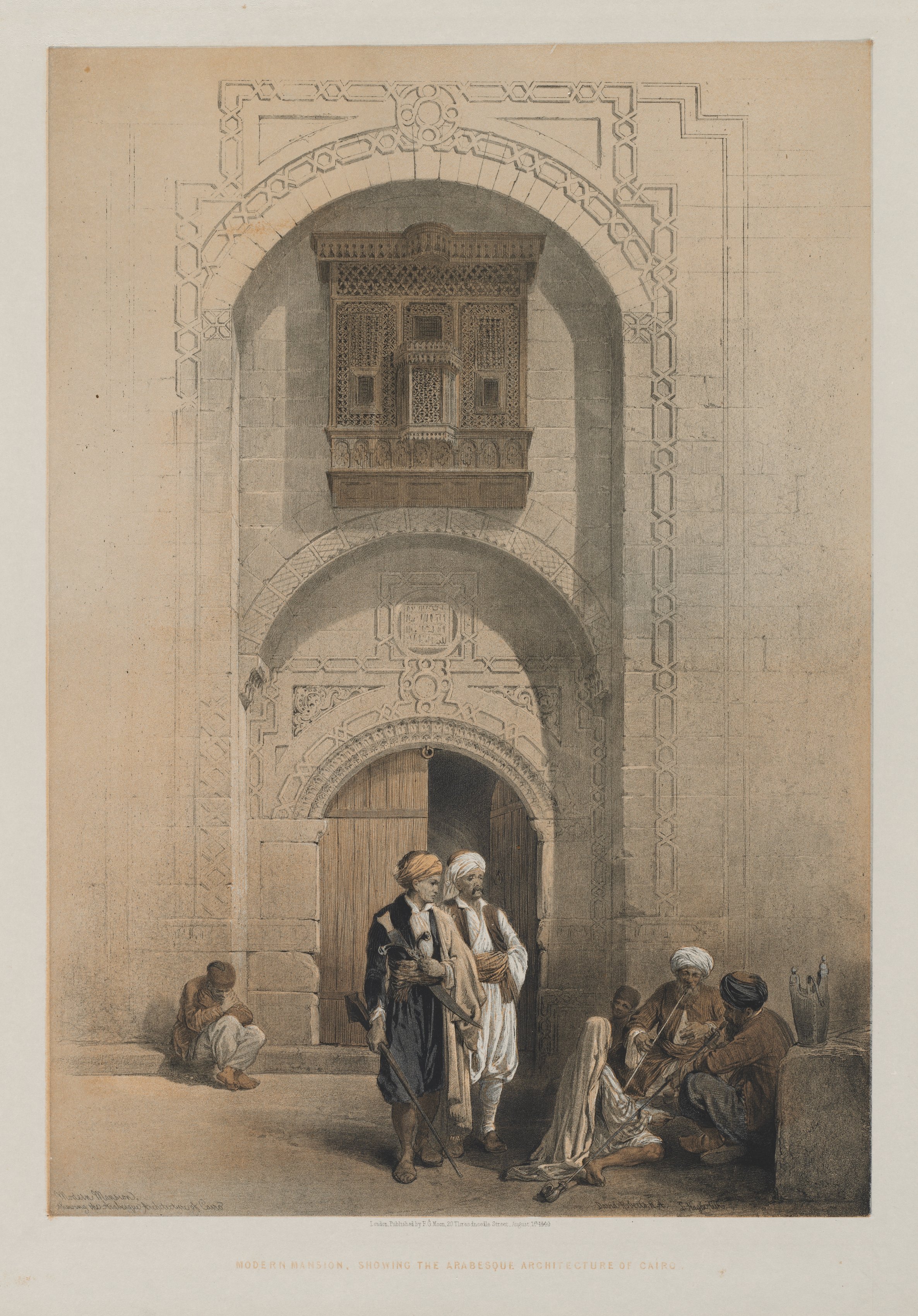 Louis Haghe, Egypt and Nubia, Volume III: Modern Mansion, showing the Arabesque Architecture of Cairo